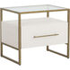 Venice 25.25 X 22.5 inch Oyster Shagreen Night Stand